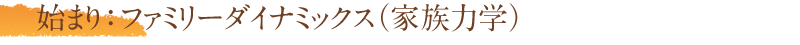 始まり:ファミリーダイナミックス(家族力学)